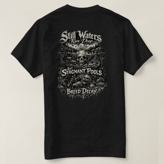 Still waters run deep T シャツ (デザイン裏面)