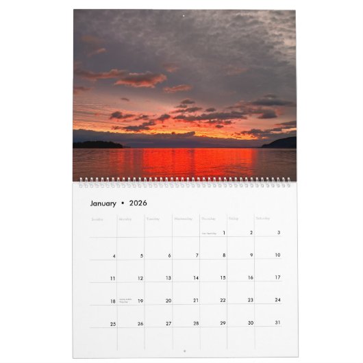 Still Waters, Silent Peaks – Calendar Pacific NW カレンダー (1月 2026)