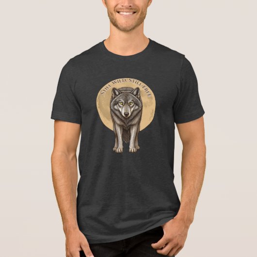 Still Wild Still Free Wolf Moon T-Shirt トライブレンドTシャツ (正面)