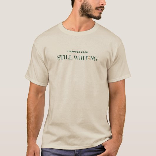 Still Writing Semicolon Suicide Prevention Beige Tシャツ (正面)
