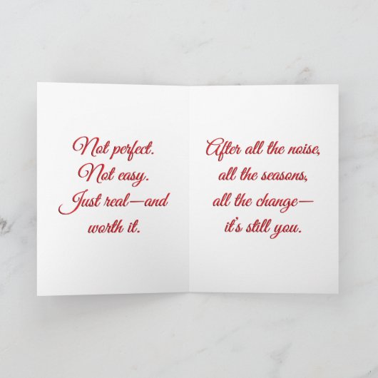 Still You Chosen, Cherished, Folded Greeting Card カード (内部)