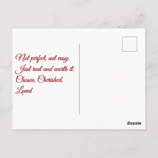 Still You Chosen, Cherished, Folded Greeting Card ポストカード (裏面)