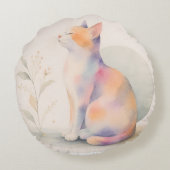 Stille Katze im Mondlicht ラウンドクッション (裏面)