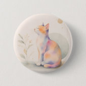 Stille Katze im Mondlicht 缶バッジ (正面)