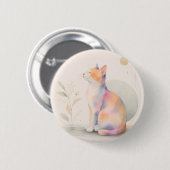 Stille Katze im Mondlicht 缶バッジ (正面&裏面)