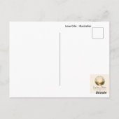 Stille Katze im Mondlicht – Aquarell Postkarte ポストカード (裏面)