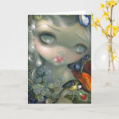 "Stilleven I: Slak en Schedelの"挨拶状 カード (黄色い花)