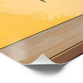 Stilleven met Gele en Blauwe Irissen in een Gouden ポスター (コーナー)