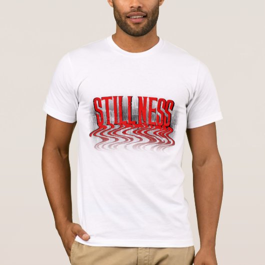 STILLNESS | メランコリーとタイポグラフィ Tシャツ (正面)