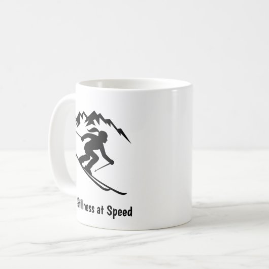 "Stillness at Speed" コーヒーマグカップ (正面左)
