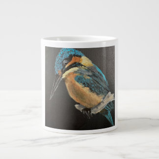 Stillness in Blue- Kingfisher Fine Art Mug ジャンボコーヒーマグカップ