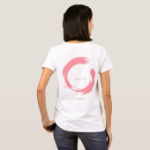 Stillness in Motion – ミニマリスト バレリーナと円相 Tシャツ (裏面フル)