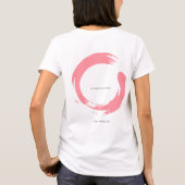 Stillness in Motion – ミニマリスト バレリーナと円相 Tシャツ (裏面)