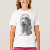 Stillness in Motion – Monochrome Dog Portrait Tシャツ (正面)