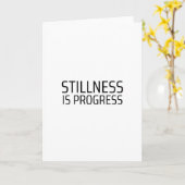 Stillness Is Progress Minimalist Typewriter  カード (黄色い花)
