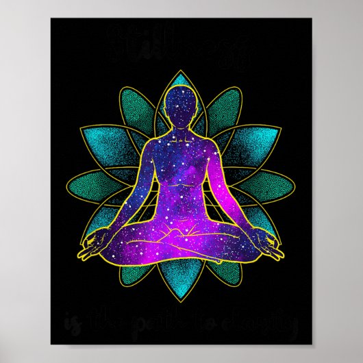 Stillness Is The Path To Clarity Gratitude Motivat ポスター (正面)