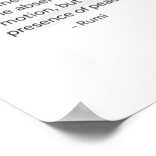 Stillness Quote Poster – Inspirational Peace Wall  ポスター (角)