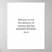 Stillness Quote Poster – Inspirational Peace Wall  ポスター (正面)