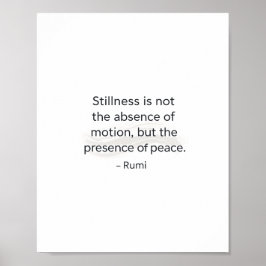Stillness Quote Poster – Inspirational Peace Wall  ポスター