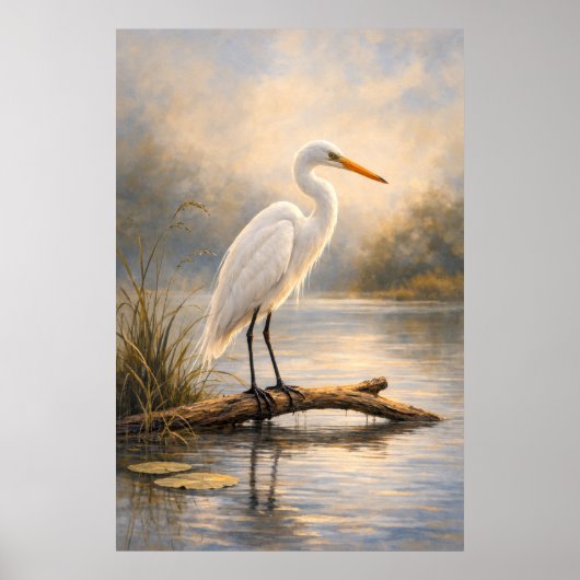 Stillwater Egret | 海の生き物 | ポスター (正面)