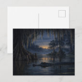 Stillwater Gator | バイユーの野生生物アート | ポストカード (正面/裏面)