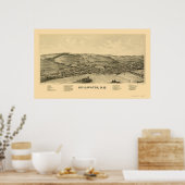 Stillwater, NYパノラママップ – 1889 ポスター (キッチン)