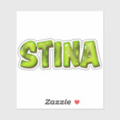 Stina Name Kiwi Design Aufkleber Sticker シール (シート)