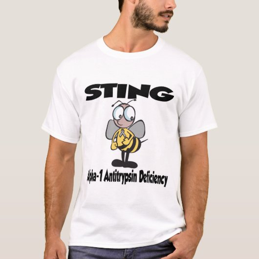 STINGα-1アンチトリプシン欠損 Tシャツ (正面)