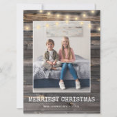 Sting Lights素朴 Christmasメリー 2枚の写真 シーズンカード (正面)