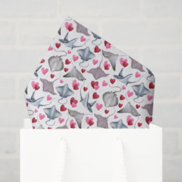 Stingray Love Valentine's Tissue Paper in White 薄葉紙