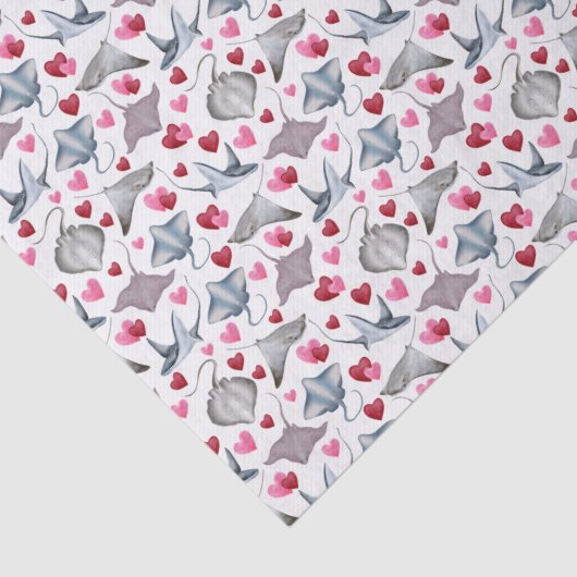 Stingray Love Valentine's Tissue Paper in White 薄葉紙 (詳細)