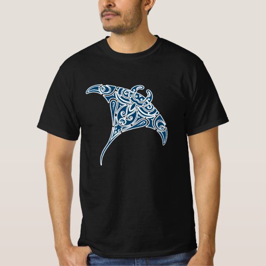 Stingray maori tattoo tシャツ (正面)