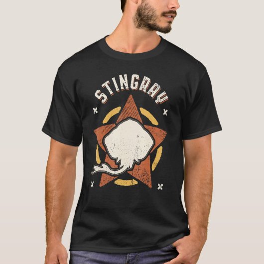 Stingray Vintage Retro Classic Animal Tシャツ (正面)