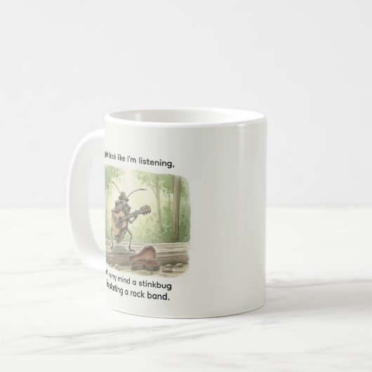 Stink Bug Gifts Funny Brown Marmorated Stinkbug  コーヒーマグカップ (正面左)