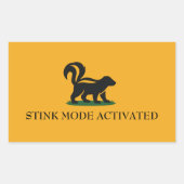 Stink Mode Activated 長方形シール (正面)