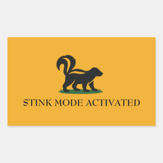 Stink Mode Activated 長方形シール