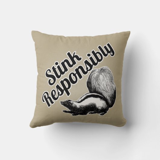 Stink Responsibly装飾用クッション クッション (裏面)