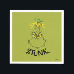 Stink Stank Stunk Mister Grinch Quote スタンダードカクテルナプキン<br><div class="desc">The holidays will not be complete without The Grinch!  HOW THE GRINCH STOLE CHRISTMAS is a classic story of a town called Who-ville and how the Christmas spirit can melt even the coldest of hearts.</div>