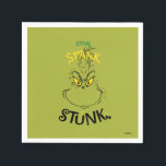 Stink Stank Stunk Mister Grinch Quote スタンダードカクテルナプキン<br><div class="desc">The holidays will not be complete without The Grinch!  HOW THE GRINCH STOLE CHRISTMAS is a classic story of a town called Who-ville and how the Christmas spirit can melt even the coldest of hearts.</div>