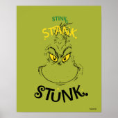 Stink Stank Stunk Mister Grinch Quote ポスター (正面)