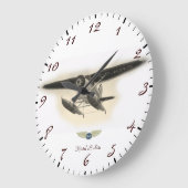 Stinson辺境を飛ぶ飛行士 ラージ壁時計 (傾斜)