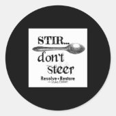 Stir Dont Steer ラウンドシール (正面)