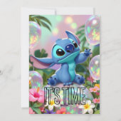Stitch Birthday Invitation Template 招待状 (裏面)