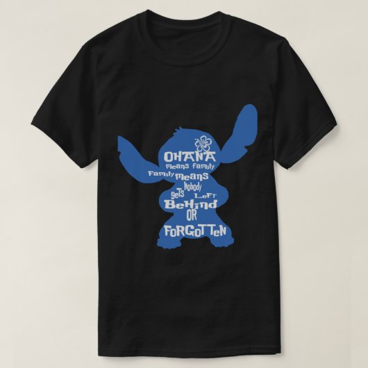 Stitch OhanaはファミリークラシックのTシャツを意味する Tシャツ (デザイン正面)