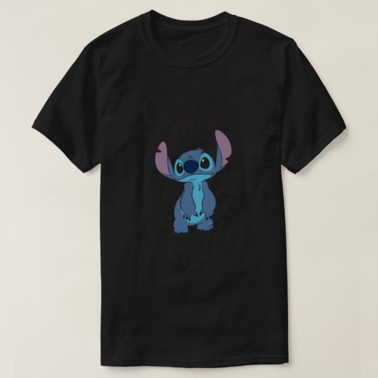 Stitch Ohanaはファミリー.pngを意味する Tシャツ (デザイン正面)