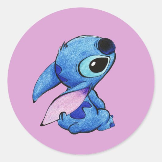 Stitch Sticker ラウンドシール (正面)
