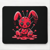 Stitched Bunny Rabbit Pastel Goth Anime Kawaii Got マウスパッド (正面)