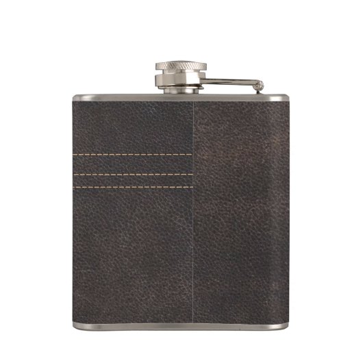 Stitched Leather Elegant Monogram フラスク (裏面)