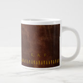 Stitched Leather Style Personalized Scholar Mug ジャンボコーヒーマグカップ (右)