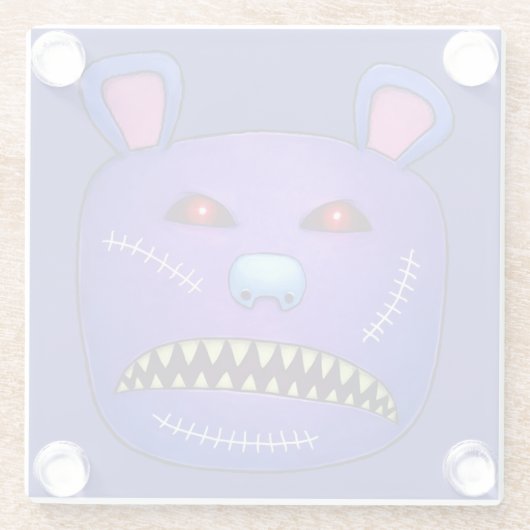 Stitched Nightmare Bear ガラスコースター (裏面)